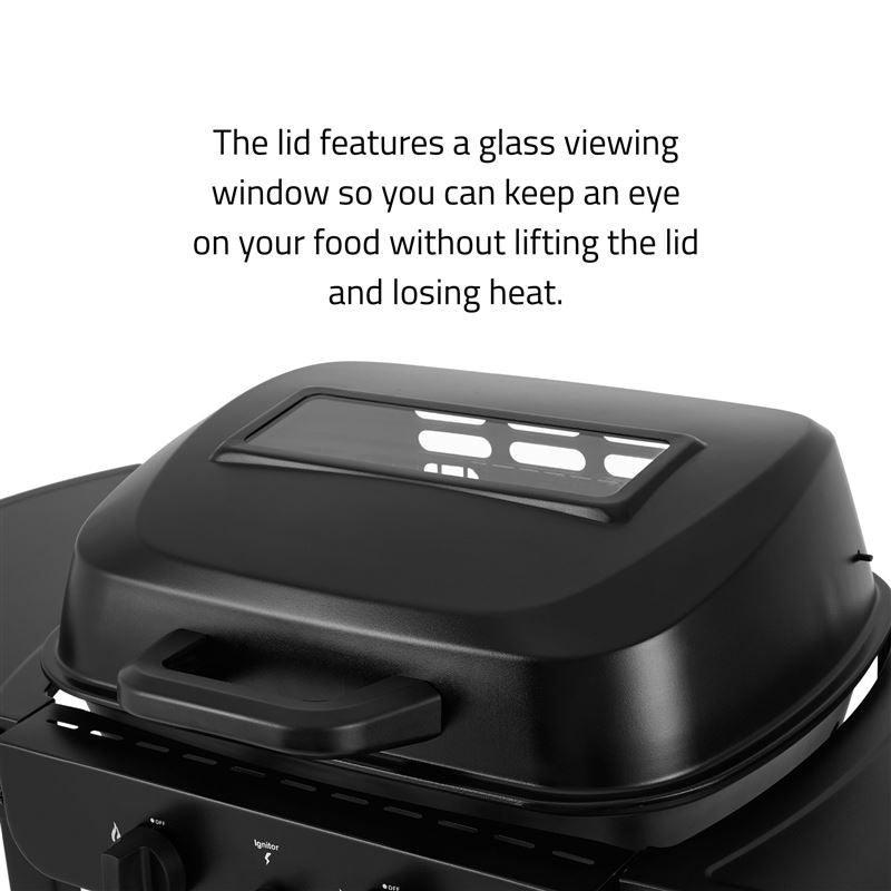 Callow 2 Burner Gas Grill BBQ with Cover and Lid