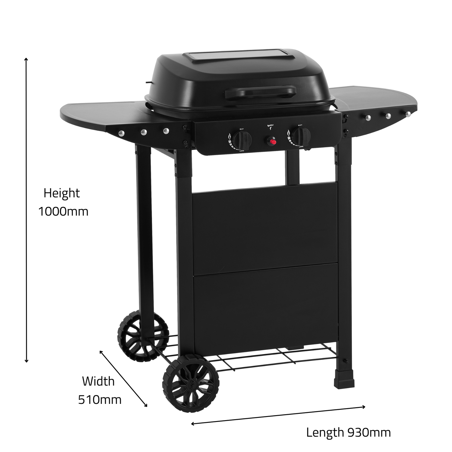 Callow 2 Burner Gas Grill BBQ with Cover and Lid