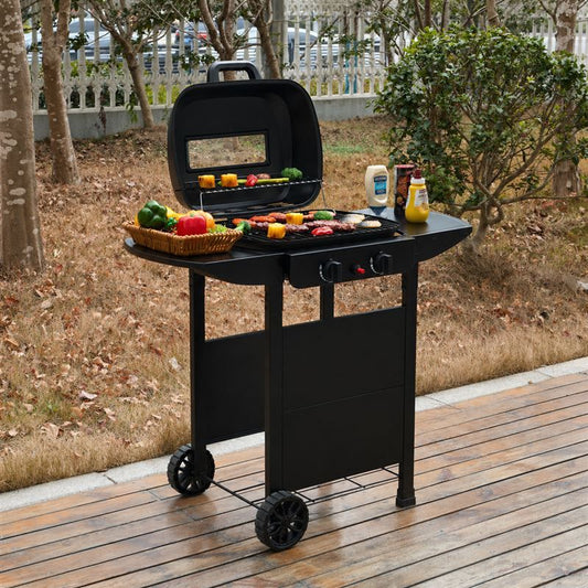 Callow 2 Burner Gas Grill BBQ with Cover and Lid