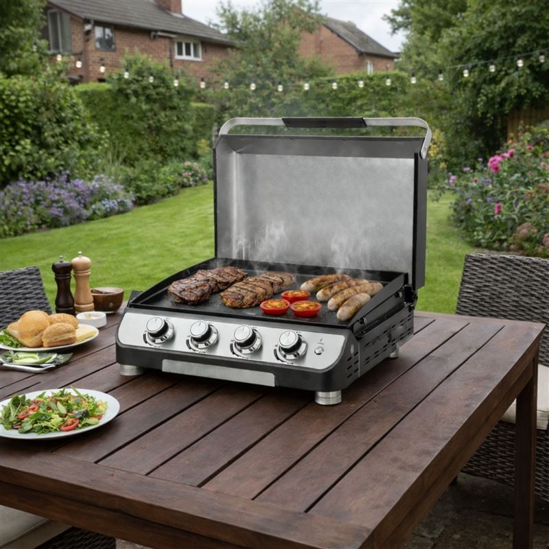 Callow Deluxe Plancha Griddle With Lid 4 Burner