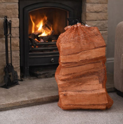 40L Mesh Bag of Kiln Dried Birch Firewood logs
