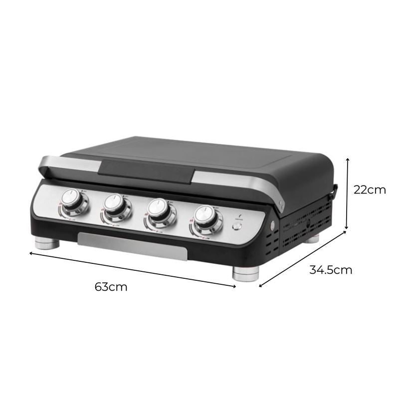 Callow Deluxe Plancha Griddle With Lid 4 Burner