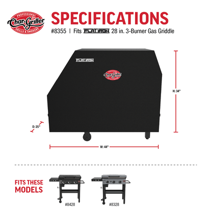 Char-Griller Flat Iron 3 Burner Cover