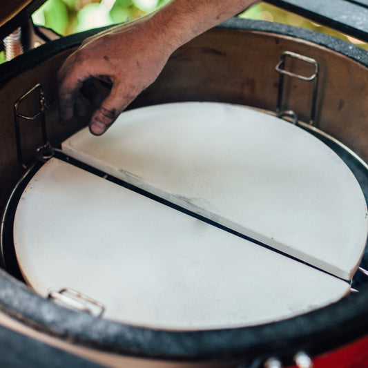 Kamado Joe Half Moon Deflector Plates - (set =2 half moon plates)