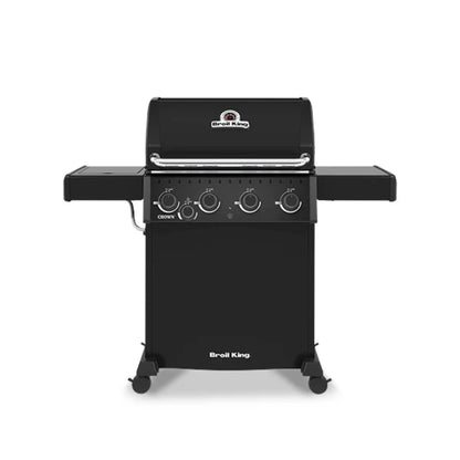 Broil King gas BBQ front view with a white background. 