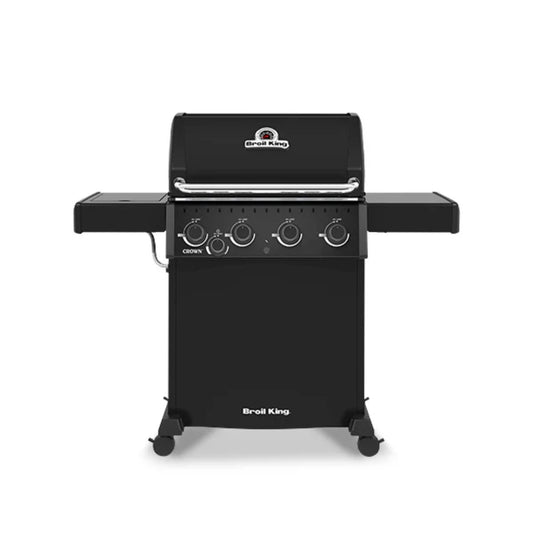 Broil King gas BBQ front view with a white background. 