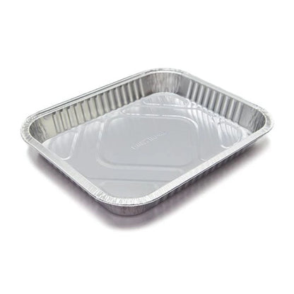 Aluminum foil pan on a white background