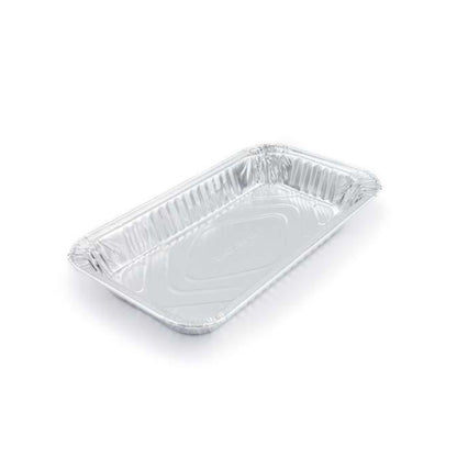 Aluminum foil tray on a white background