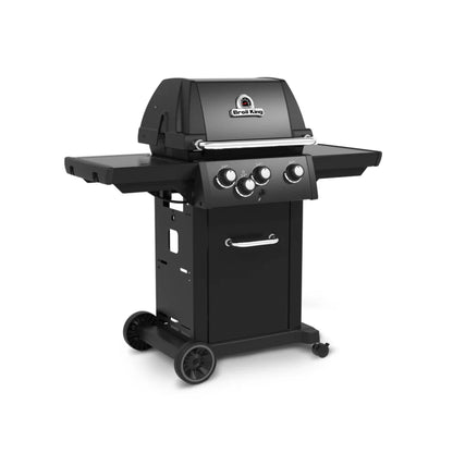 A Broil King gas BBQ side view on a white background. 