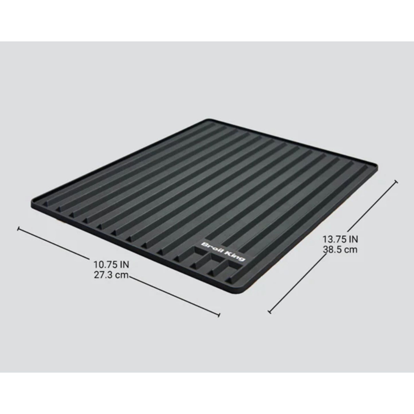 Broil King Silicone Side Shelf Mat showing the dimensions.