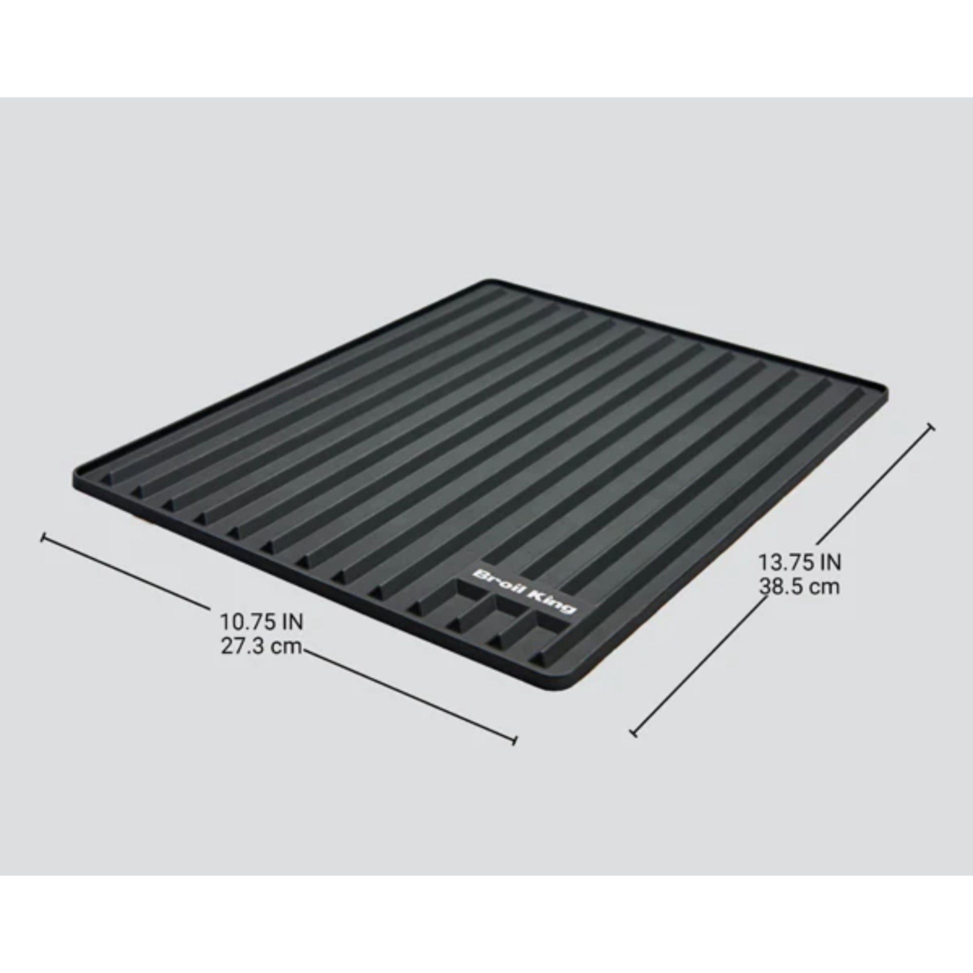 Broil King Silicone Side Shelf Mat showing the dimensions.