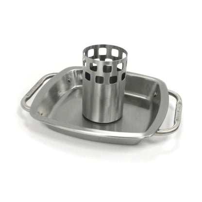 Stainless Steel Chicken Roaster with Pan