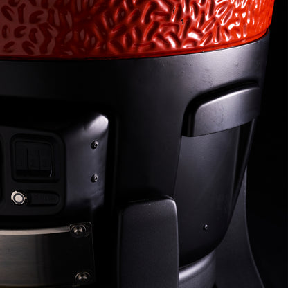 Close up of the Kamado Joe Konnected Joe side handle.