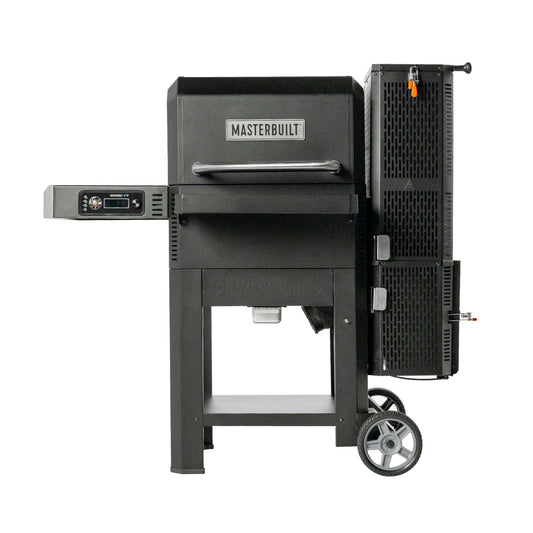 Masterbuilt barbecue smoker on a white background