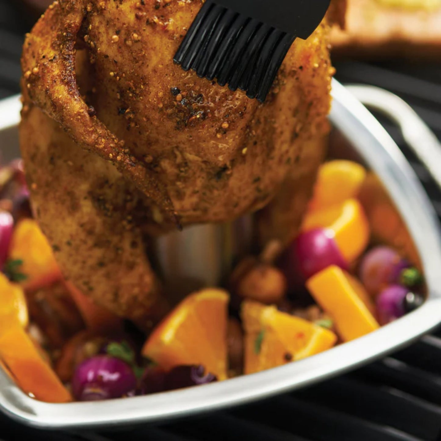 Stainless Steel Chicken Roaster with Pan