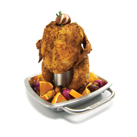 Stainless Steel Chicken Roaster with Pan
