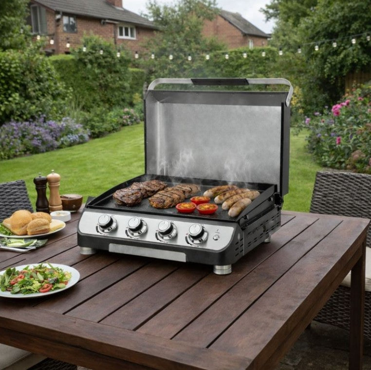 Callow Deluxe Plancha Griddle With Lid 4 Burner