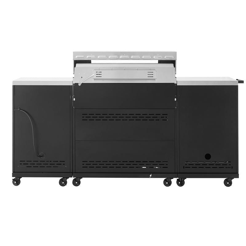 Callow 6 Burner Gas Grill BBQ with Full Kitchen Set