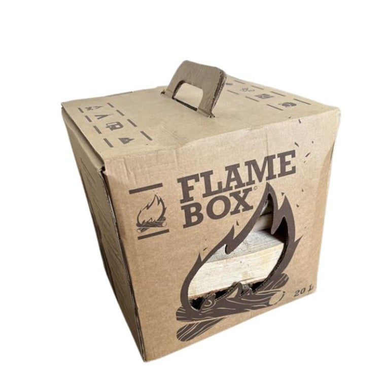Flame Box with Kiln Dried Birch Firewood & Fire Starters