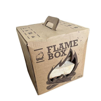 Flame Box with Kiln Dried Birch Firewood & Fire Starters