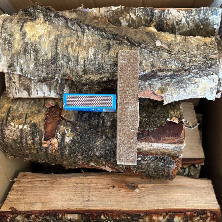 Flame Box with Kiln Dried Birch Firewood & Fire Starters