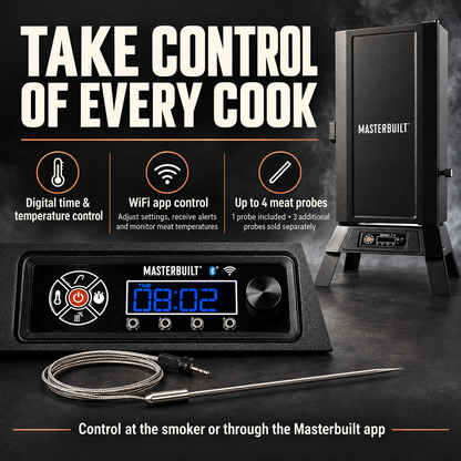 Masterbuilt 710 WiFi Digital Electric Food Smoker – 4 Racks – MB20072124