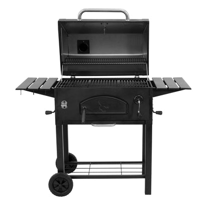 Black barbecue grill on a white background