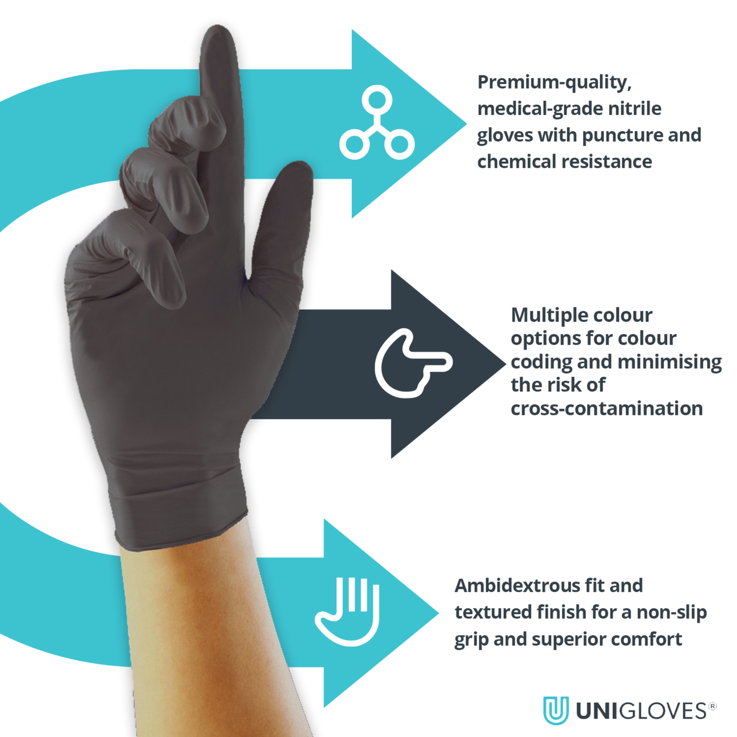 Callow Uniglove Black Gloves