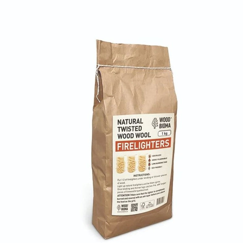 Wood Wool Firelighters 1KG Bag